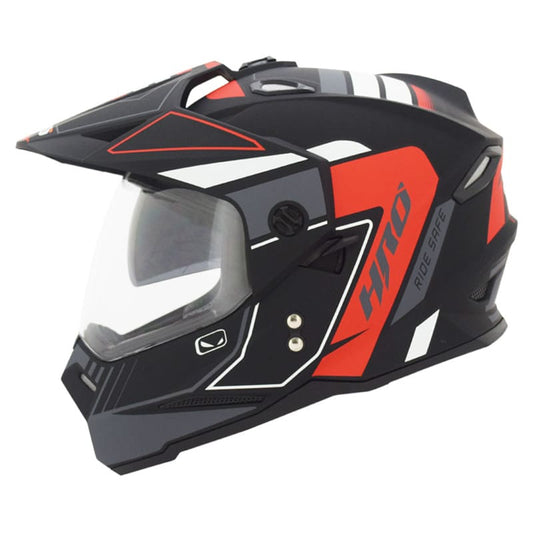 CASCO HRO HRO-MX330DV KAOS MATE NEGRO ROJO