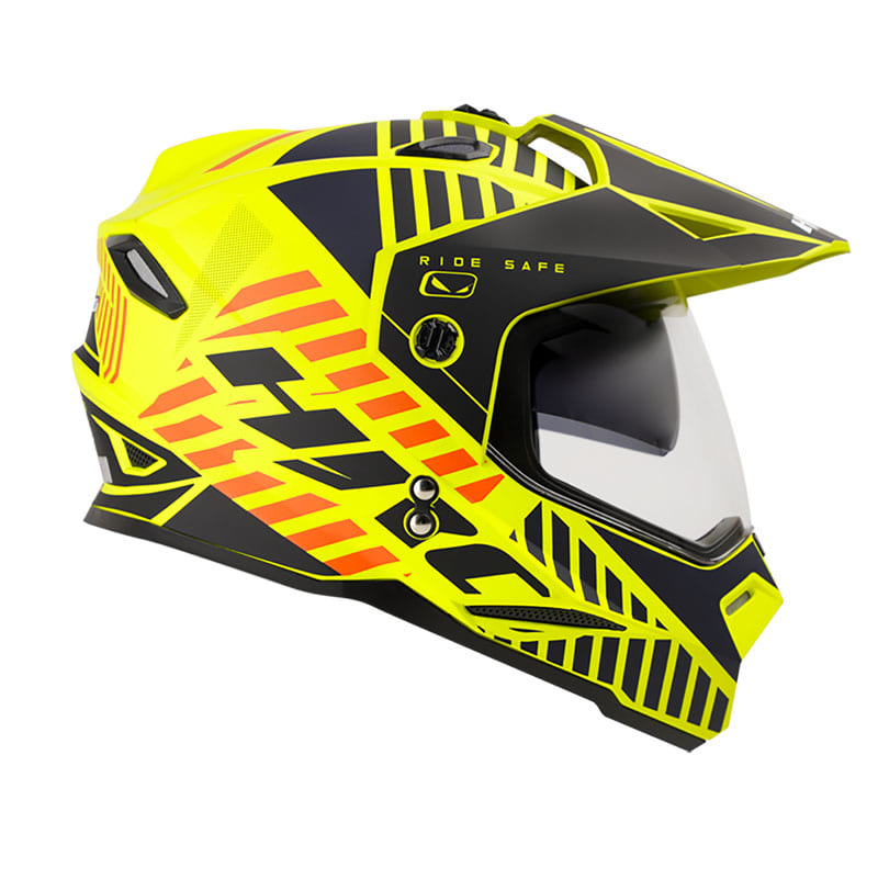 CASCO HRO HRO-MX330DV BARS MATE AMARILLO NEON AZUL NAVY