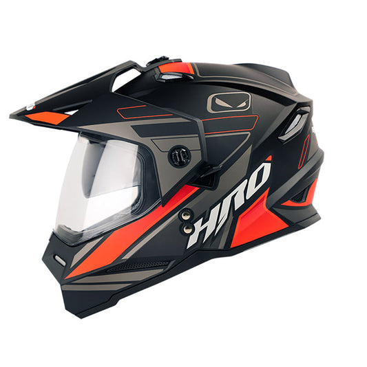 CASCO HRO HRO-MX330DV BLOUK MATE NEGRO NARANJA NEON