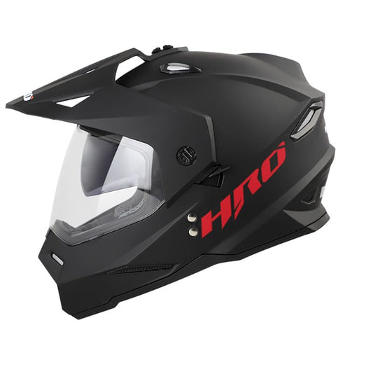 CASCO HRO HRO-MX330DV SOLID MATE NEGRO ROJO