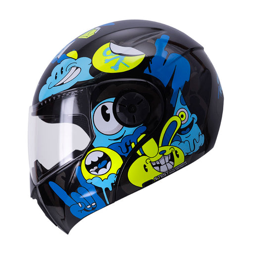 CASCO ICH ICH-3110S CRAZY RAIN NEGRO AZUL