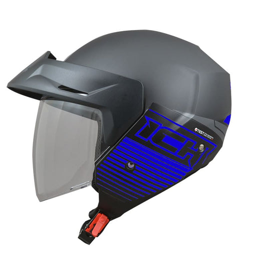 CASCO ICH ICH-101 KOOZE MATE NEGRO AZUL