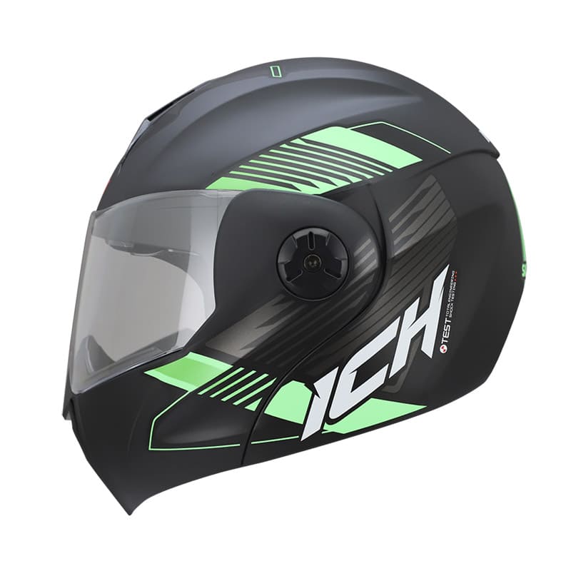 CASCO ICH ICH-3110DV SKYRO MATE NEGRO VERDE NEON