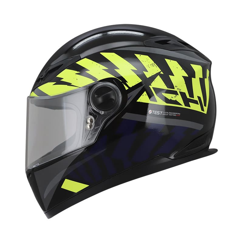 CASCO ICH ICH-501R VELOSTER NEGRO AMARILLO NEON