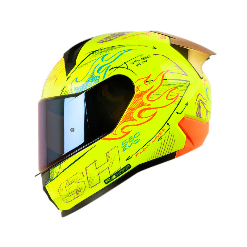 CASCO SHAFT SH-560 EVO SKETCH AMARILLO NEON NARANJA NEON