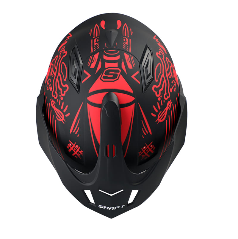 CASCO SHAFT SH-227 RUN MATE NEGRO ROJO