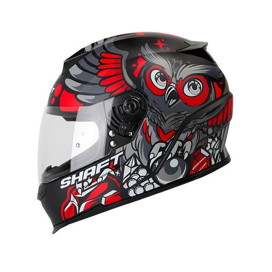 CASCO SHAFT SH-502 OWL MATE NEGRO ROJO