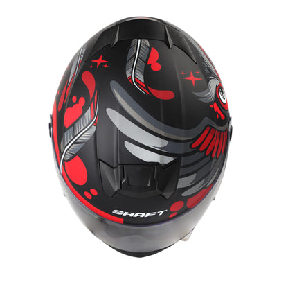 CASCO SHAFT SH-502 OWL MATE NEGRO ROJO