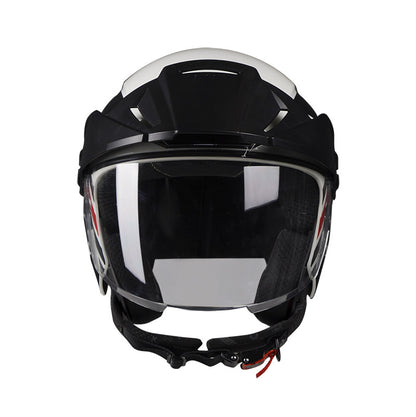 CASCO SHAFT SH-212 JET BLANCO ROJO VISOR HUMO