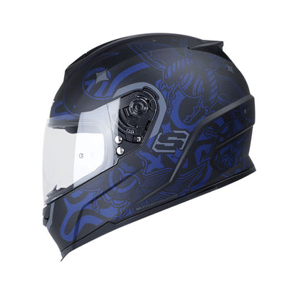 CASCO SHAFT SH-502 BLACKWORK MATE NEGRO AZUL NAVY