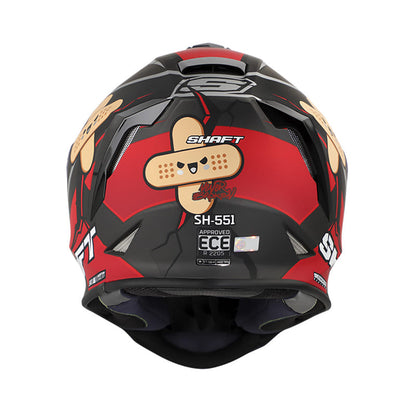 CASCO SHAFT SH-551 NEVER BROKE MATE NEGRO ROJO