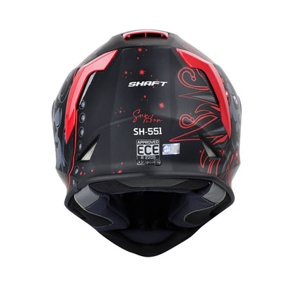 CASCO SHAFT SH-551 SUN AND MOON MATE NEGRO ROJO