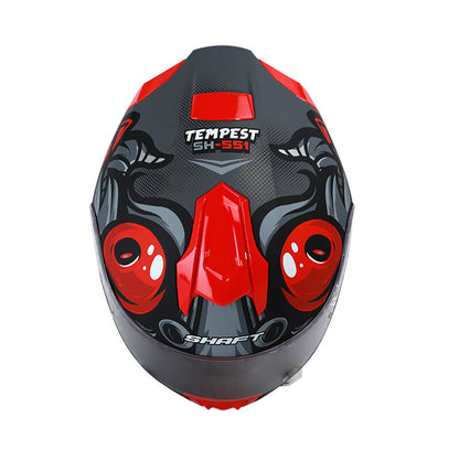 CASCO SHAFT SH-551 TEMPEST MATE GRIS ROJO