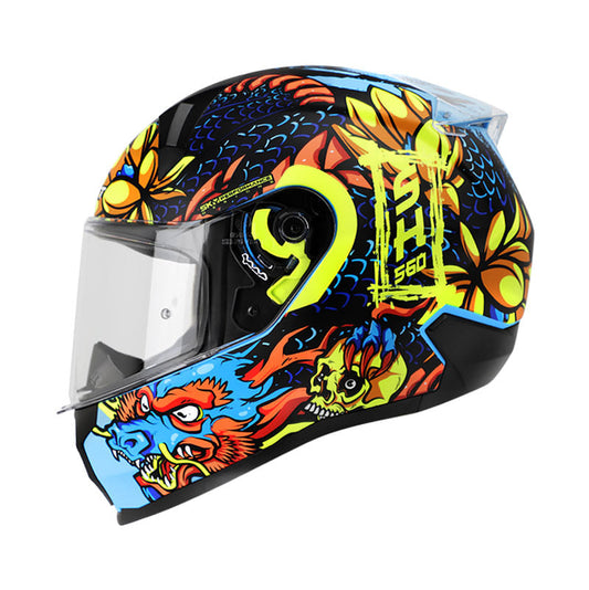 CASCO SHAFT SH-560 TIANLONG MATE AZUL AMARILLO NEON