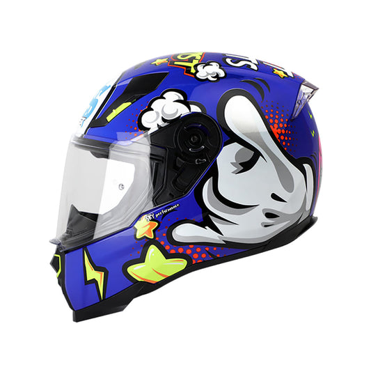 CASCO SHAFT SH-562 CARTOON AZUL AZUL