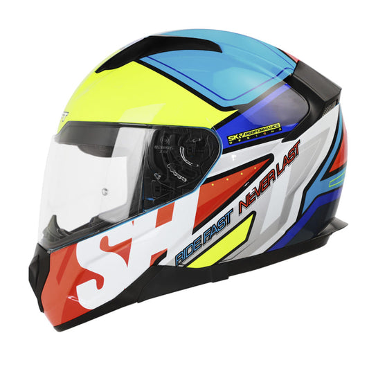 CASCO SHAFT SH-571 MERCURY AZUL AMARILLO NEON