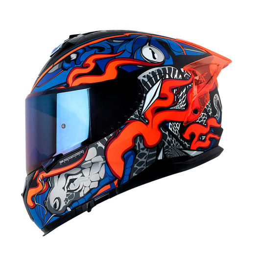 CASCO SHAFT SH-610EVO THE REPTULEX MATE NEGRO AZUL