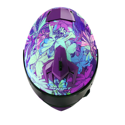 CASCO SHAFT SH-610DV PRO COLIBRI MATE MORADO NEON VISOR HUMO