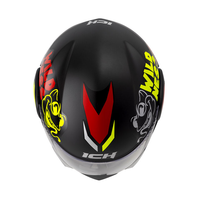 CASCO ICH ICH-3110S REPTILIAN MATE NEGRO ROJO