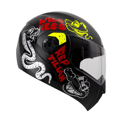 CASCO ICH ICH-3110S REPTILIAN MATE NEGRO ROJO