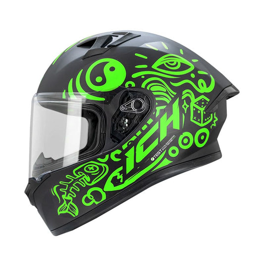 CASCO ICH ICH-503SP MARK MATE NEGRO VERDE NEON