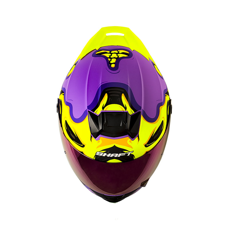 CASCO SHAFT SH-502SP DYSKULL MATE MORADO OSCURO AMARILLO