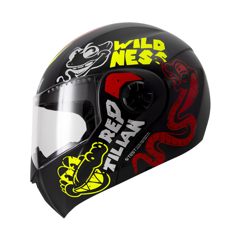 CASCO ICH ICH-3110S REPTILIAN MATE NEGRO ROJO