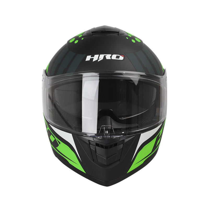 CASCO HRO HRO-3480DV FANGS MATE NEGRO VERDE NEON