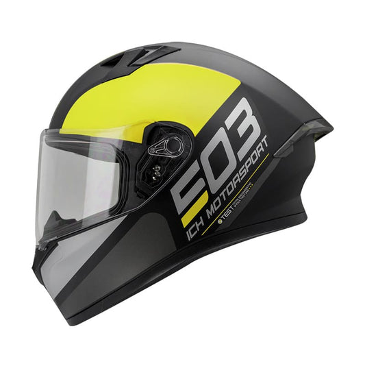 CASCO ICH ICH-503SP PAAK MATE NEGRO AMARILLO NEON