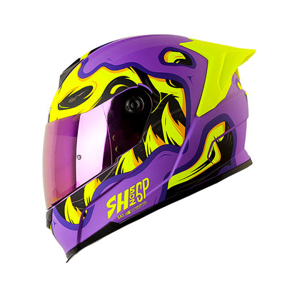 CASCO SHAFT SH-502SP DYSKULL MATE MORADO OSCURO AMARILLO