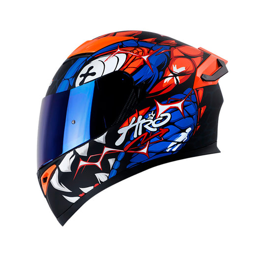 CASCO HRO HRO-514DV GATOR MATE NEGRO NARANJA VISOR IRIDIUM