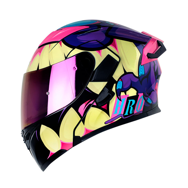 CASCO HRO HRO-3400DV EVO BAD BUNNY MATE MORADO FUCSIA