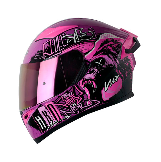 CASCO HRO HRO-514DV GRUNGE MORADO FUCSIA VISOR MORADO