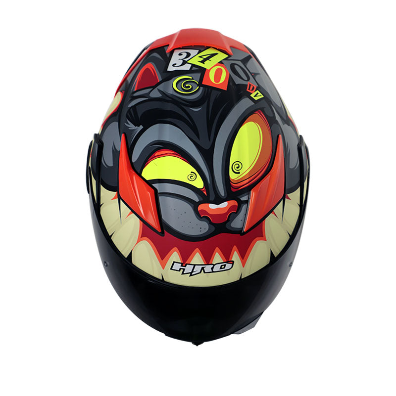 CASCO HRO HRO-3400DV EVO BAD BUNNY MATE GRIS NARANJA NEON