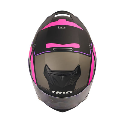 CASCO HRO HRO-511 NATE MATE NEGRO FUCSIA NEON