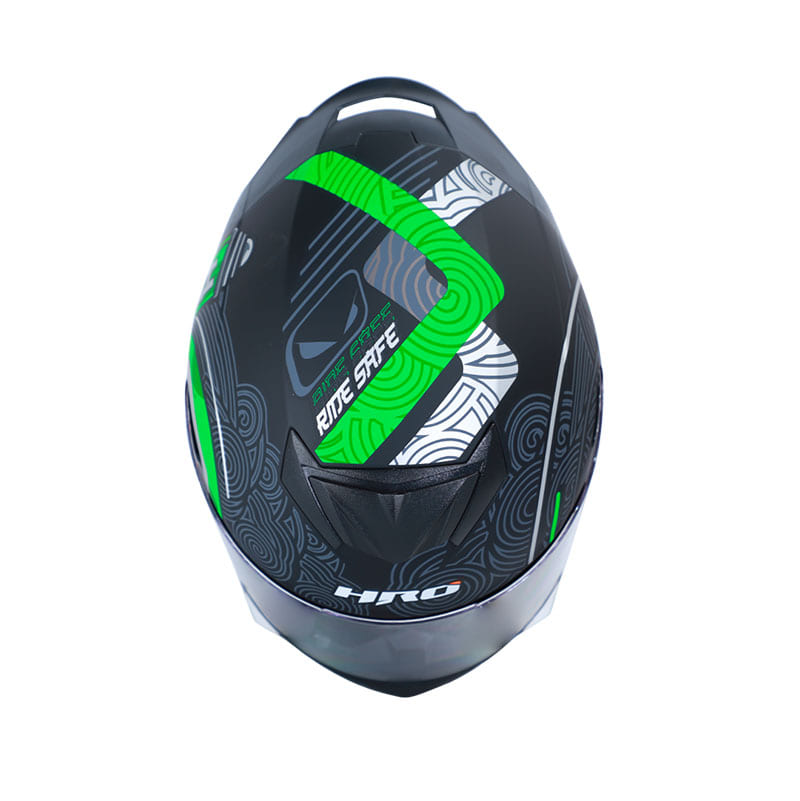 CASCO HRO HRO-511 ORIENTAL MATE NEGRO VERDE NEON