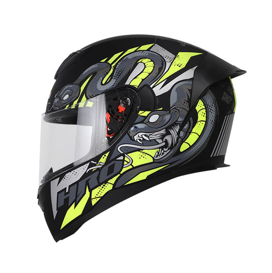 CASCO HRO HRO-511 SABURO MATE NEGRO AMARILLO NEON