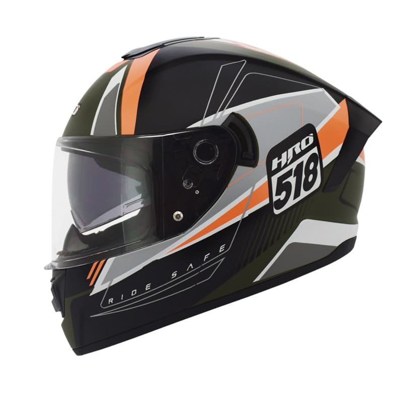 CASCO HRO HRO-518DV GARAH MATE VERDE MILITAR GRIS