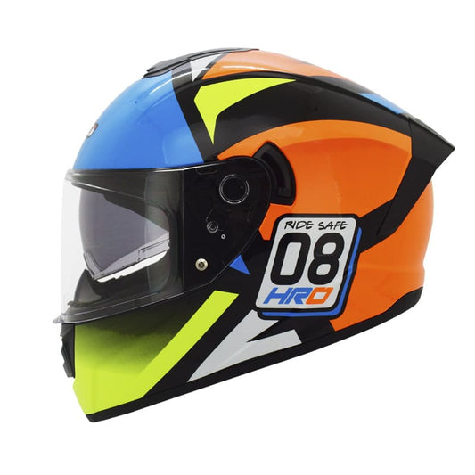 CASCO HRO HRO-518DV ROSTOV NEGRO NARANJA NEON