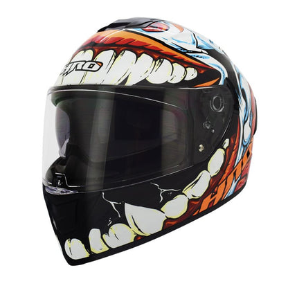 CASCO HRO HRO-518DV THE CLOWN NEGRO NARANJA NEON