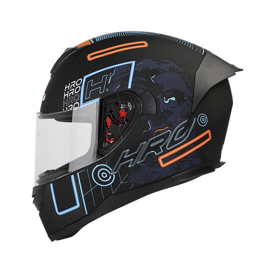 CASCO HRO HRO-511 VAPORWAVE MATE NEGRO AZUL