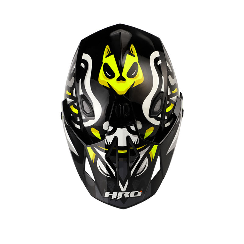 CASCO HRO HRO-MX330DV ZETA NEGO AMARILLO NEON