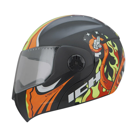 CASCO ICH ICH-3110S ATTACK MATE NEGRO NARANJA NEON