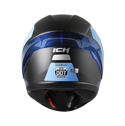 CASCO ICH ICH-501SP BADLY MATE NEGRO AZUL VISOR HUMO