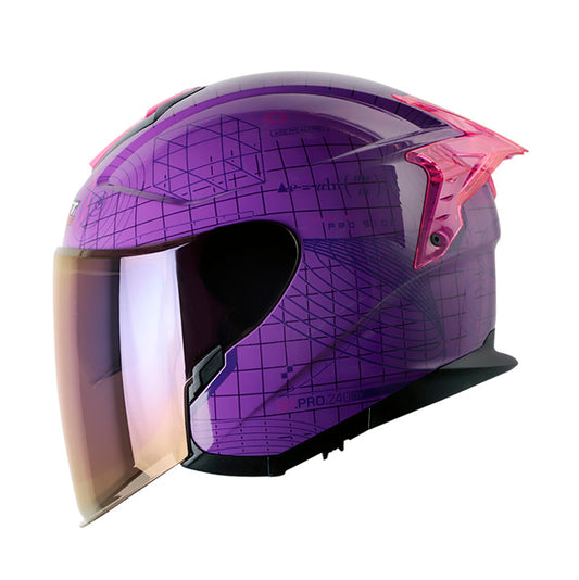 CASCO SHAFT SH-240DV PRO ARE WE ALONE MORADO FUCSIA HUMO