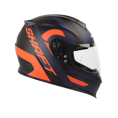 CASCO SHAFT SH-502 BASSIK MATE NEGRO NARANJA NEON