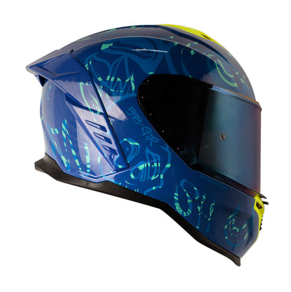 CASCO SHAFT SH-598GTR ADRENOCHROME AZUL AZUL VISOR IR.AZUL