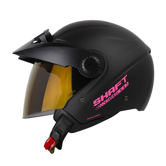 CASCO SHAFT SH-211 SOLID MATE NEGRO FUCSIA VISOR IRIDIUM