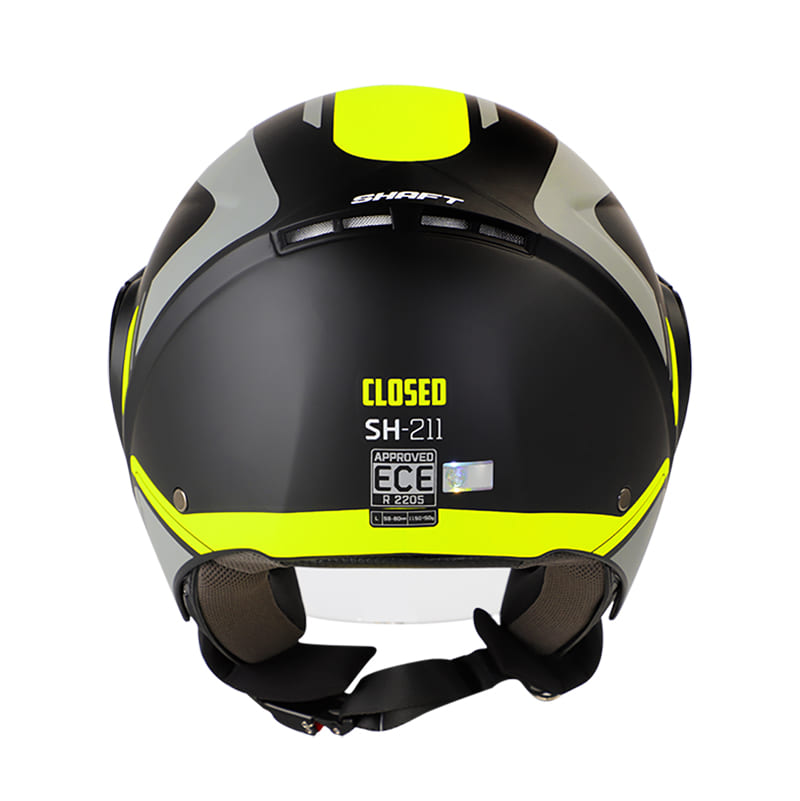 CASCO SHAFT SH-211 CLOSED MATE NEGRO AMARILLO NEON