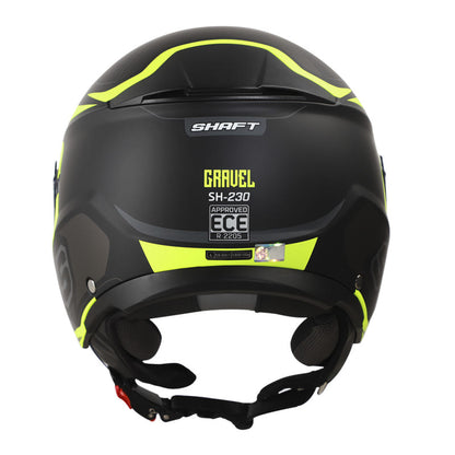 CASCO SHAFT SH-230 GRAVEL MATE NEGRO AMARILLO NEON